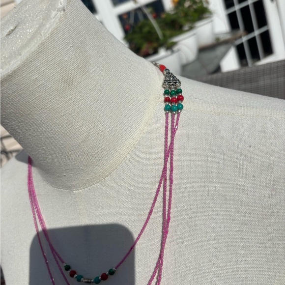 Multicolor Beaded Necklace - Picture 5 of 7